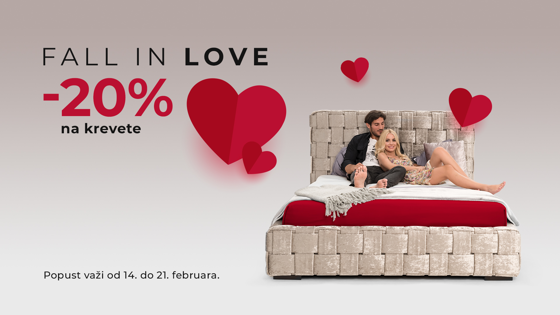 Fall in love -  20% on beds